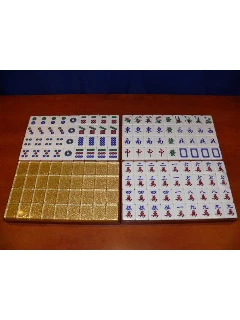 Mahjong készlet - Professzionális, arany "Crystal" kövekkel - A kövek mérete: 37x28x22mm