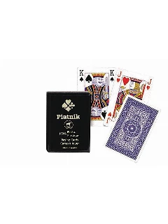 Póker - Piatnik 100% Plasztik Kártya 1x55lap - Piros Hátlap - Műanyag Dobozos