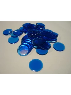 Jelölő Korong 19mm-es Átlátszó Műanyag Kék - Sorting Chips
