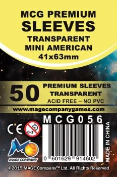 Kártyavédő Fólia - 41x63mm - Mcg Premium Sleeves Transparent - Mini America
