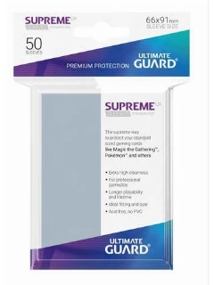 Kártyavédő Fólia - 63.5x88mm - Supreme Ux Sleeves Standard Size Transparent (A Fólia Mérete: 66 X 91mm) (50db)